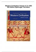 Western Civilization Volume A To 1500 8th Edition Spielvogel Test Bank 2024