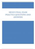NR509 Final Exam Practice Questions and Answers 2024