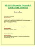 NR511 / NR 511 Midterm Exam (Latest 2024 / 2025): Differential Diagnosis & Primary Care Practicum - Chamberlain