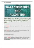 C949 WGU Test Challenge Containing 72 Terminology with Verified Solutions 2024. 