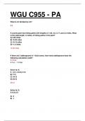 WGU C955 APPLIED PROBABILITY  and STATISTICS  FINAL  EXAM. QUESTIONS WITH 100% CORRECT ANSWERS. 