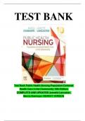 Test Bank Public Health Nursing-Population-Centered Health Care in the Community 10th Edition COMPLETE AND UPDATED Jeanette Lancaster, Marcia Stanhope- NEWEST VERSION