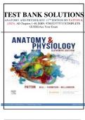 TEST BANK SOLUTIONS ANATOMY AND PHYSIOLOGY 11TH EDITION BY PATTON K (2023), All Chapters 1-48, ISBN: 9780323775717/Complete Guide/Ace Your Exam