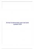 All hesi fundamentals exam test bank updated 2024