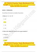 Ati teas 6 practice tests workbook   EXAM QUESTIONS & ANSWERS 2023/2024 LATEST UPDATE / GRADED A+