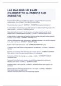 LAS MAS MUS 337 EXAM (ELABORATED QUESTIONS AND  ANSWERS)