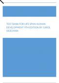 Test Bank for Life Span Human Development 9th Edition by Carol Sigelman