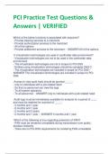 PCI Practice Test Questions &  Answers | VERIFIED