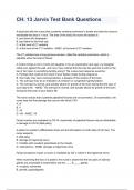 CH. 13 Jarvis Test Bank Questions 2024/2025 already graded A+