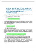 HESI EXIT MENTAL HEALTH TEST BANK 2024 /MENTAL HEALTH HESI EXIT  TEST BANK REAL EXAM QUESTIONS AND VERIFIED ANSWERS|AGRADE   A client with depression remains in bed most of the day, and declines activities. Which nursing problem has the greatest priority 