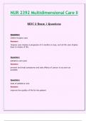 NUR 2392 / NUR2392 Exam 1 Questions (Latest 2024 / 2025): Multidimensional Care II / MDC 2 - Rasmussen