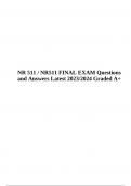 NR 511 / NR511 FINAL Exam Questions and Answers Latest 2024 (Graded A+)