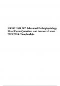 NR507 / NR 507 Advanced Pathophysiology Final Exam Questions With Correct Answers Latest Update 2024 - Chamberlain
