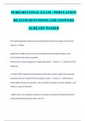 PUBH 6012 FINAL EXAM - POPULATION HEALTH QUESTIONS AND ANSWERS ALREADY PASSED