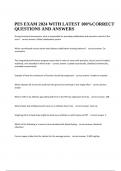 PES EXAM 2024 WITH LATEST 100%CORRECT QUESTIONS AND ANSWERS.