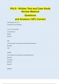 PALS - Written Test and Case Study Review Material Questions and Answers 100% Correct