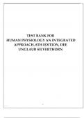 Test Bank for Human Physiology An Integrated Approach, 8th Edition, Dee Unglaub Silverthorn.