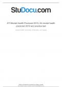 ATI Mental Health Proctored 2019, Ati mental health proctored 2019 and practice test mental health (University of Nevada, Las Vegas) Downloaded by Cameron Campbell (cameroncampbell30@gmail.com) lOMoARcPSD|8489696 ATI Mental Health Proctored A charge nurse