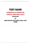 Test Bank For Fundamentals of Nursing Care Concepts, Connections & Skills 3rd Edition By Marti Burton, David Smith, Linda J. May Ludwig |All Chapters,  Year-2024|
