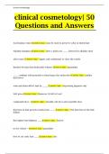 clinical cosmetology| 50 Questions and Answers