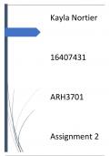 ARH3701 Assignment 2 Semester 2 2023 (Unisa) Pass with 80%+