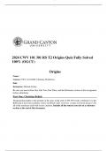 2024 CWV 101 301 RS T2 Origins Quiz Fully Solved 100% (OGCU)