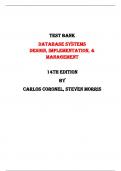 Test Bank For Database Systems Design, Implementation, & Management 14th Edition By Carlos Coronel, Steven Morris |All Chapters,  Year-2024|