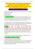 2023 MED SURG TEST BANK COMPLETE  SET REAL EXAM QUESTIONS AND  CORRECT ANSWERS | WITH NCLEX Exam  Q&As (With Rationales) NEW!! FOR MAXIMUM GRADES PASS