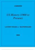AMH2030 US HISTORY (1900 TO PRESENT) LATEST EXAM 2024.