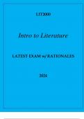 LIT2000 INTRO TO LITERATURE LATEST EXAM WITH RATIONALES 2024.