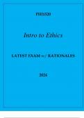 PHI1520 INTRO TO ETHICS LATEST EXAM WITH RATIONALES 2024.