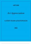 ART1204 ART APPRECIATION LATEST EXAM WITH RATIONALES 2024.