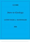 GLY1000 INTRO TO GEOLOGY LATEST EXAM WITH RATIONALES 2024.