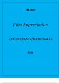 FIL2000 FILM APPRECIATION LATEST EXAM WITH RATIONALES 2024