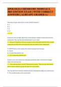 APOLOGIA CHEMISTRY MODULE 5,  3RD EDITION EXAM | WITH CORRECT  ANSWERS | ALREADY GRADED A+