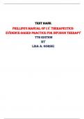 Test Bank for Phillips's Manual of I.V. Therapeutics: Evidence-Based Practice for Infusion Therapy, 7th Edition by Lisa A. Gorski. |All Chapters,  Year-2024|