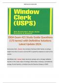 SSDA Exam 421 Study Guide Questions (173 terms) with Definitive Solutions Latest Update 2024. 