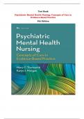 Psychiatric Mental Health Nursing: Concepts of Care in Evidence-Based Practice 9th Edition Test Bank By Mary C. Townsend, Karyn I. Morgan | Chapter 1 – 32, Latest - 2024|