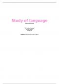 Study of language/ linguistics summary
