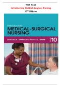  Introductory Medical-Surgical Nursing 10th Edition Test Bank By Barbara K Timby, Nancy E. Smith | All Chapters, Latest-2024|