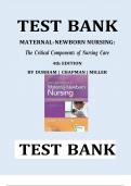 MATERNAL-NEWBORN NURSING- THE CRITICAL COMPONENTS OF NURSING CARE 4TH EDITION TEST BANK ISBN- 978-1719645737 Latest Verified Review 2024 Practice Questions and Answers for Exam Preparation, 100% Correct with Explanations, Highly Recommended, Download to S