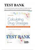 Test Bank for Calculating Drug Dosages: A Patient-Safe Approach To Nursing And Math 2nd Edition By Sandra Luz Martinez De Castillo And Maryanne Werner-Mccullough ISBN 9780803624962 Chapter 1-22 | Complete Guide A+