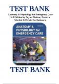 Test Bank for Anatomy & Physiology for Emergency Care 3rd Edition by Bryan Bledsoe ISBN 9780135211458 Chapter 1-20 | Complete Guide A+