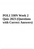 POLI 330N Exam Questions With Correct Answers Latest Updated 2024 (GRADED A+)