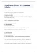 CNA Chapter 3 Exam With Complete Solution