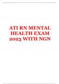 ATI RN MENTAL HEALTH EXAM 2023 WITH NGN