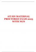 ATI RN MATERNAL PROCTORED EXAM 2023 WITH NGN
