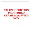 ATI RN NUTRITION PROCTORED EXAMS 2023 WITH NGN