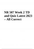 NR 507 Advanced Pathophysiology Exam Questions With Correct Answers Latest Updated 2024 (VERIFIED)