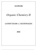 AS.030.206 ORGANIC CHEMISTRY II LATEST EXAM WITH RATIONALES 2024.